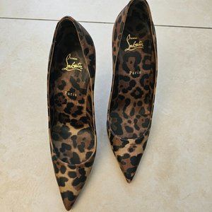 Christian Louboutin So Kate 120 MM Pony Kitty Print Heels